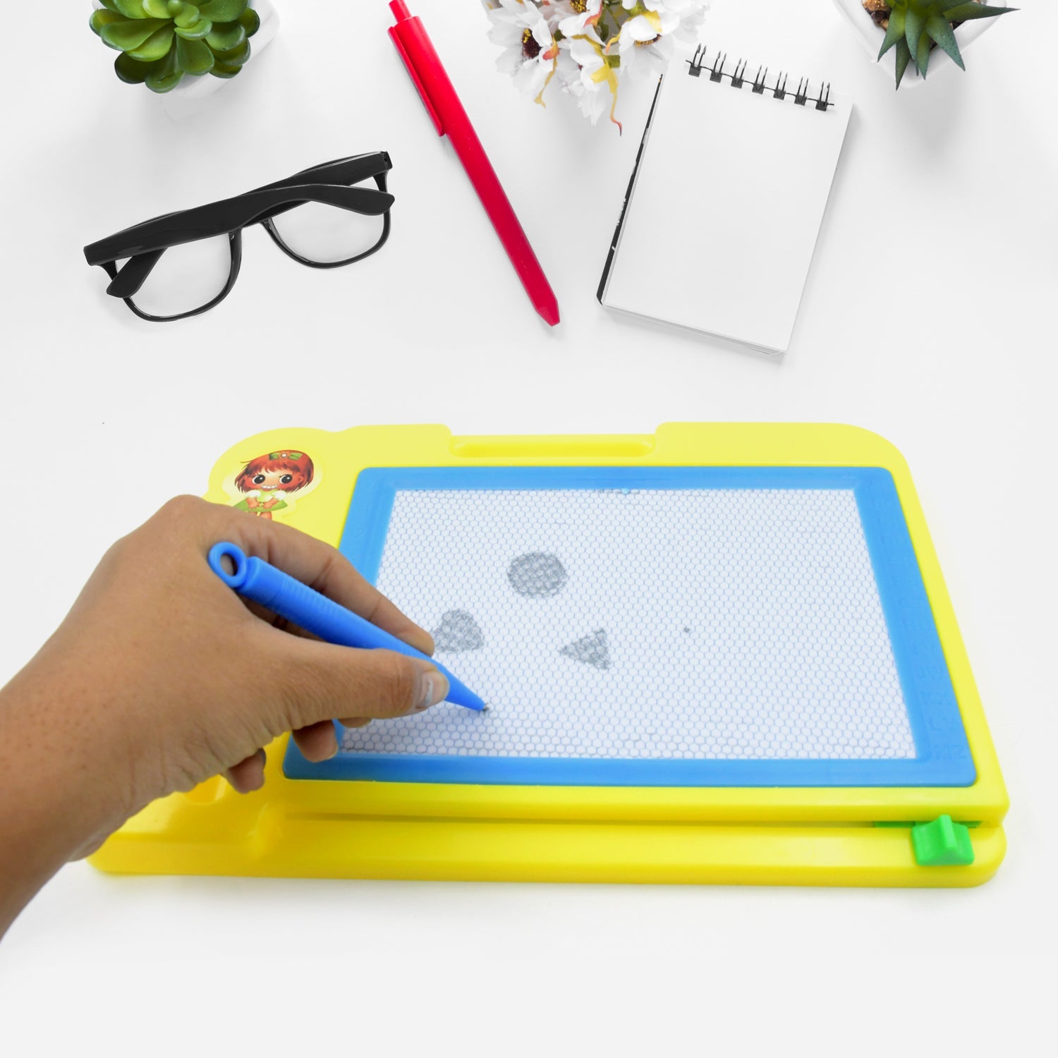 1902 Children Magic Slate Pen Doodle Pad Erasable Drawing Easy Reading Writing Learning Graffiti Board Kids Gift Toy Magnetic Painting Sketch Pad for Baby Children (1 Pc Mix Color) 1902 Children Magic Slate Pen Doodle Pad Erasable Drawing Easy Reading Writing Learning Graffiti Board Kids Gift Toy Magnetic Painting Sketch Pad for Baby Children (1 Pc Mix Color)